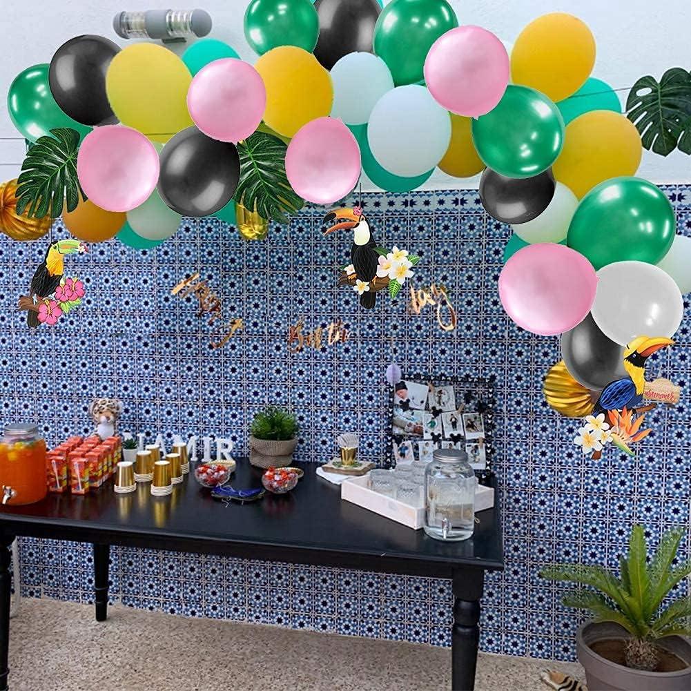 imageSummer Birthday Party Tropical Toucan Birds HangingSUNBEAUTY Decoration Balloons Garlands Cake Topper Hawaiian Beach Kids Birthday Luau Party Supplies