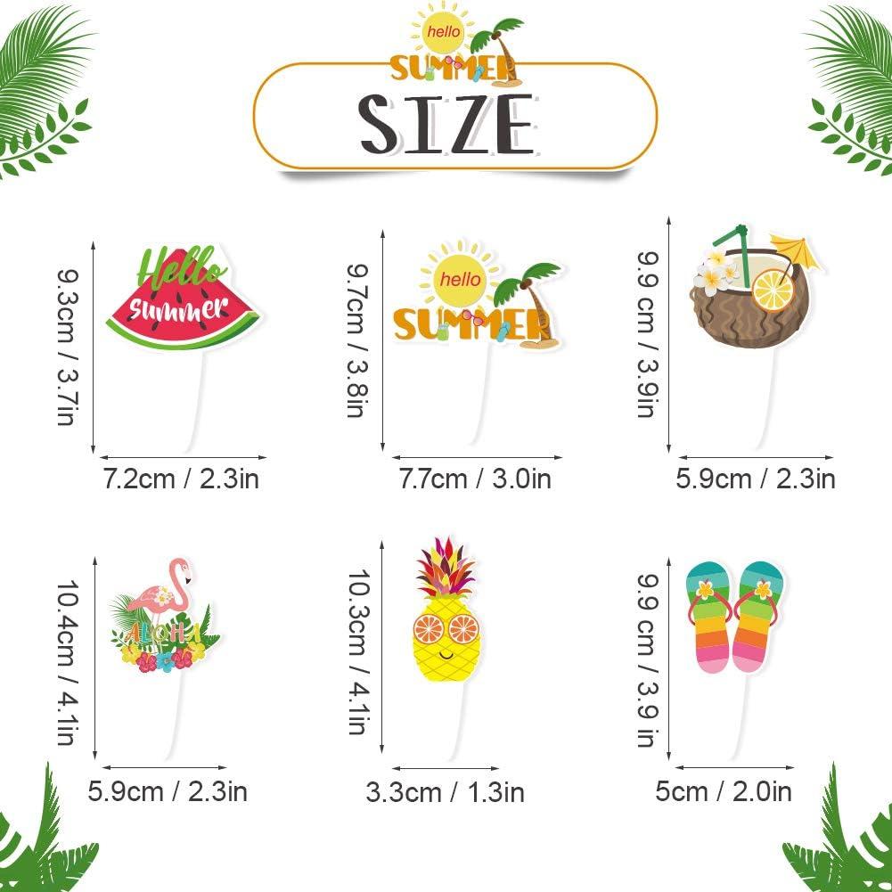 imageTropical Balloons Garland Kit Summer Birthday Party Supplies Aloha Birthday Banner Summer Cupcake Toppers Pineapple Honeycomb Balls for Hawaiian Beach Pool Luau Birthday Party Supplies SUNBEAUTY