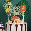 26PCS Jungle Safari Animal Cake Toppers Safari Party Decoration for Zoo Animal Theme Party Safari Jungle Theme Party Baby Shower Birthday Party Decor SUNBEAUTY