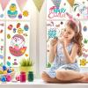 Easter Window Stickers Easter Decorations for The Home Spring Window Clings 91 PCS/9 Sheets Bunny Eggs Happy Easter Window Clings for Glass Spring Decals for Windows Door Kitchen Bathroom