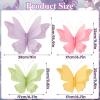 Party Butterfly Decorations, Black 3D Butterfly Birthday Decoration, 4 Pcs Crepe Paper Hanging Decor for Room, School, Black Theme, Flower Party for Garden, Dining Table Decor(Sparkling)