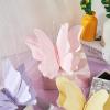 Party Butterfly Decorations, Black 3D Butterfly Birthday Decoration, 4 Pcs Crepe Paper Hanging Decor for Room, School, Black Theme, Flower Party for Garden, Dining Table Decor(Purple Pink Yellow 6)