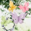 Party Butterfly Decorations, Black 3D Butterfly Birthday Decoration, 4 Pcs Crepe Paper Hanging Decor for Room, School, Black Theme, Flower Party for Garden, Dining Table Decor(Sparkling)