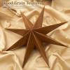 SUNBEAUTY 3 Pcs 12-Pointed Paper Star Brown Grey White Lanterns 12 Inch Christmas Hanging Lamp Shade Wedding Birthday Christmas Home Party Decorations(Brown Wooden)