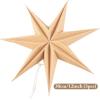 SUNBEAUTY 3 Pcs 12-Pointed Paper Star Brown Grey White Lanterns 12 Inch Christmas Hanging Lamp Shade Wedding Birthday Christmas Home Party Decorations(Hot Brown Stars – 3)