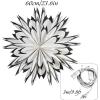SUNBEAUTY 3 Pcs 9-Pointed White Paper Star Lanterns 12 Inch Hanging Lampshade Wedding Birthday Christmas Home Party Decoration(White Black)