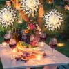 SUNBEAUTY 3 Pcs 9-Pointed White Paper Star Lanterns 12 Inch Hanging Lampshade Wedding Birthday Christmas Home Party Decoration(White Black)