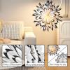 SUNBEAUTY 3 Pcs 9-Pointed White Paper Star Lanterns 12 Inch Hanging Lampshade Wedding Birthday Christmas Home Party Decoration(White Black)