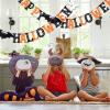 SUNBEAUTY Halloween Decoration Kit Party Banner Paper Fans Lanterns Honeycomb Balls for Halloween Party Birthday Event Decorations Black Orange 13Pieces