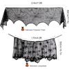 SUNBEAUTY Halloween Fireplace Decor 46pcs Halloween Table Decorations for Home Horror Party Decorations Indoor Halloween Banner Mantel Scarf,Table Runner,lampshade for Party Decor