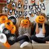 SUNBEAUTY Halloween Fireplace Decor 46pcs Halloween Table Decorations for Home Horror Party Decorations Indoor Halloween Banner Mantel Scarf,Table Runner,lampshade for Party Decor