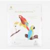 SUNBEAUTY Summer Luau Party Tropical Birds Parrot Honeycomb Beach Hawaiian Party Classroom Hanging Decorations Red White Blue 3 Pieces Parrot