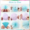 SUNBEAUTY Teal & Gold Party Decorations – Paper Fans, Tissue Pom Poms, Happy Birthday Banner for Baby Showers & Women’s 30th/40th Birthdays(Pastel)