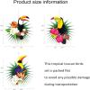 SUNBEAUTY Toucan Bird Decor Tropical Summer Party Decorations Hawaiian Luau Tiki Party Supply Palm Leaves Paper Fan Lantern Set (Toucan Bird Kit)