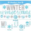 SUNBEAUTY Winter Wonderland Banners Silver Glittery Snowflake Banner Let It Snow Sign Banner Snowflake Christmas Hanging Decor for Holiday Wall Decor Winter Baby Shower Christmas Frozen Party Supplies(Winter Wonderland)