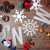 SUNBEAUTY Winter Wonderland Banners Silver Glittery Snowflake Banner Let It Snow Sign Banner Snowflake Christmas Hanging Decor for Holiday Wall Decor Winter Baby Shower Christmas Frozen Party Supplies(Silver Blue)