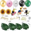Summer Birthday Party Tropical Toucan Birds HangingSUNBEAUTY Decoration Balloons Garlands Cake Topper Hawaiian Beach Kids Birthday Luau Party Supplies