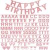 SUNBEAUTY 122 Pcs Customizable Letters Summer Banner Fruit Party DIY Banner for Luau Tiki Party Tropical Hawaiian Festival Favors Photo Backdrop Window Decor(Rosegold)