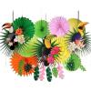 SUNBEAUTY Toucan Bird Decor Tropical Summer Party Decorations Hawaiian Luau Tiki Party Supply Palm Leaves Paper Fan Lantern Set (Toucan Bird Kit)