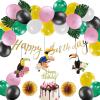 Summer Birthday Party Tropical Toucan Birds HangingSUNBEAUTY Decoration Balloons Garlands Cake Topper Hawaiian Beach Kids Birthday Luau Party Supplies