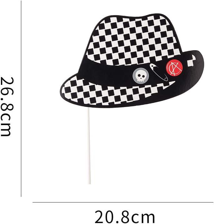 imageSUNBEAUTY 14 Pcs Tea Party Photo Booth Props Tea Party Decorations Alice in Wonderland Party Supplies Garden Party Bridal Shower for Girls WomenPhoto Propsrock and Roll