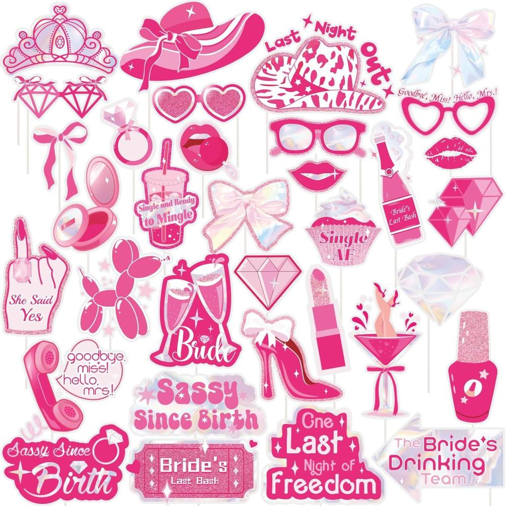 imageSUNBEAUTY 14 Pcs Tea Party Photo Booth Props Tea Party Decorations Alice in Wonderland Party Supplies Garden Party Bridal Shower for Girls WomenBachelorette