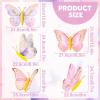 SUNBEAUTY 10 Pcs Butterfly Party Decorations 3D Birthday Decoration Pink Purple Hanging Honeycomb Decor for Girls Women Birthday Baby Shower Wedding Garden Party Supplies Pink Purple Butterfly