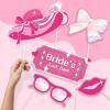 SUNBEAUTY 14 Pcs Tea Party Photo Booth Props Tea Party Decorations Alice in Wonderland Party Supplies Garden Party Bridal Shower for Girls Women(Bachelorette)