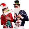 SUNBEAUTY 14 Pcs Tea Party Photo Booth Props Tea Party Decorations Alice in Wonderland Party Supplies Garden Party Bridal Shower for Girls Women(Christmas)