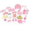 SUNBEAUTY 14 Pcs Tea Party Photo Booth Props Tea Party Decorations Alice in Wonderland Party Supplies Garden Party Bridal Shower for Girls Women(Girl)