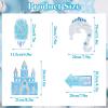 SUNBEAUTY 14 Pcs Tea Party Photo Booth Props Tea Party Decorations Alice in Wonderland Party Supplies Garden Party Bridal Shower for Girls Women(Ice Blue)