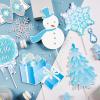SUNBEAUTY 14 Pcs Tea Party Photo Booth Props Tea Party Decorations Alice in Wonderland Party Supplies Garden Party Bridal Shower for Girls Women(Ice Blue)