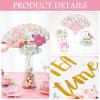 SUNBEAUTY 14 Pcs Tea Party Photo Booth Props Tea Party Decorations Alice in Wonderland Party Supplies Garden Party Bridal Shower for Girls Women(Photo Booth Props-tea Party)