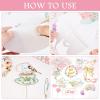 SUNBEAUTY 14 Pcs Tea Party Photo Booth Props Tea Party Decorations Alice in Wonderland Party Supplies Garden Party Bridal Shower for Girls Women(Photo Booth Props-tea Party)