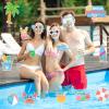 SUNBEAUTY 14 Pcs Tea Party Photo Booth Props Tea Party Decorations Alice in Wonderland Party Supplies Garden Party Bridal Shower for Girls Women(Summer Beach)