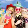 SUNBEAUTY 14 Pcs Tea Party Photo Booth Props Tea Party Decorations Alice in Wonderland Party Supplies Garden Party Bridal Shower for Girls Women(Summer)