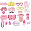 SUNBEAUTY 14 Pcs Tea Party Photo Booth Props Tea Party Decorations Alice in Wonderland Party Supplies Garden Party Bridal Shower for Girls Women(Girl)