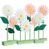 SUNBEAUTY 9 PCS Beach Honeycomb Centerpieces Beach Themed Birthday Party Decorations Pool Birthday Party Decorations Summer Themed Party Decorations(Pink White Daisy)