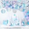 SUNBEAUTY 36 Pc Christmas Snowflake Hanging Swirl Decorations – Winter Wonderland Snowflake Ornaments & Ceiling Decorations