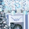 SUNBEAUTY 36 Pc Christmas Snowflake Hanging Swirl Decorations – Winter Wonderland Snowflake Ornaments & Ceiling Decorations