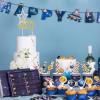 SUNBEAUTY Space Birthday Decorations, 88 Pcs Outer Space Party Supplies Galaxy Planet Happy Birthday Banner, Cake Toppers, Cupcake Wrappers, Paper Cups, Plates, Straws for Boys Kids