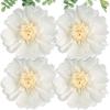 SUNBEAUTY 9 PCS Pastel Rainbow Party Decorations 10 Inch Giant Paper Flowers 3D Honeycomb for Party Pastel Hanging Flower Decorations for Girls Wall Birthday Wedding Backdrop Bridal Shower Classroom(White)
