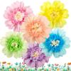 SUNBEAUTY 9 PCS Pastel Rainbow Party Decorations 10 Inch Giant Paper Flowers 3D Honeycomb for Party Pastel Hanging Flower Decorations for Girls Wall Birthday Wedding Backdrop Bridal Shower Classroom(A-Pastel)