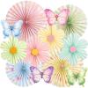 Pastel Garden Floral Paper Fans