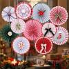 Bow Christmas Paper Fans