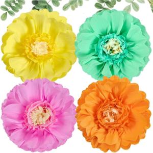 SUNBEAUTY 9 PCS Pastel Rainbow Party Decorations 10 Inch Giant Paper Flowers 3D Honeycomb for Party Pastel Hanging Flower Decorations for Girls Wall Birthday Wedding Backdrop Bridal Shower Classroom(Pastel)