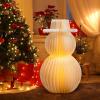 Christmas Table Decorations Indoor, 3D Christmas Snowman Honeycomb Centerpiece 20” Light Up Snowman Lamp Large Paper Christmas Ornaments for Winter Wonderland Holiday Weddings Home Xmas Decor