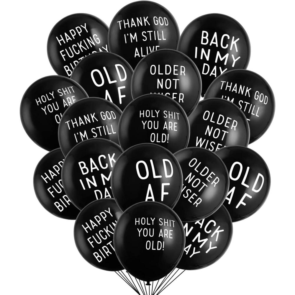 image:imageSUNBEAUTY 18 Pcs Happy Retirement Balloons With Pattern 12 Inch Blue and White Retirement Latex Sequin Balloons for Birthday Graduation Baby Shower WeddingFunny Old Age Birthday Balloons