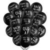 SUNBEAUTY 18 Pcs Happy Retirement Balloons With Pattern 12 Inch Blue and White Retirement Latex Sequin Balloons for Birthday Graduation Baby Shower Wedding(Funny Old Age Birthday Balloons)