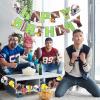 SUNBEAUTY Football Happy Birthday Banner Football Birthday Party Decorations Football Themed Party Supplies Bowl Game Sport Themed Happy Birthday Banner | Pre-Strung(Football)
